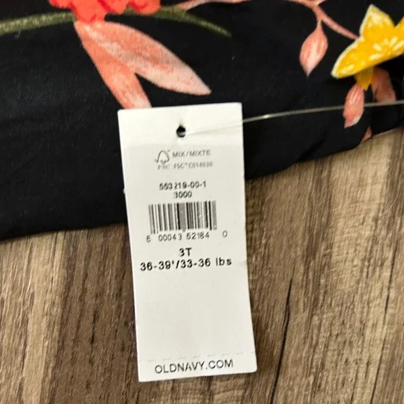 Old Navy Gap Dress Shorts Leggings Kids 3T Multicolor Floral Denim Spring Bundle - Picture 2 of 6